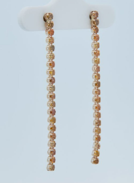 Pendientes de Oro Amarillo 18K con 40 Diamantes Naturales Redondos